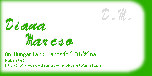 diana marcso business card